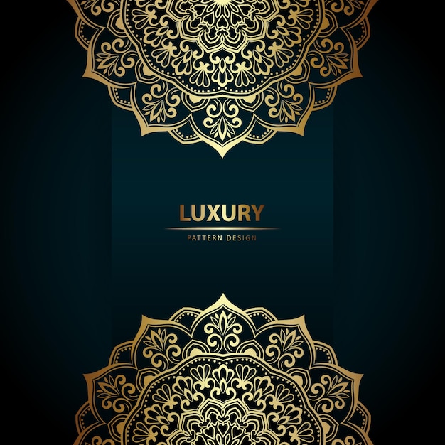 Golden mandala decorative background design