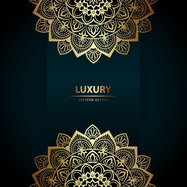 Golden mandala sfondo decorativo design