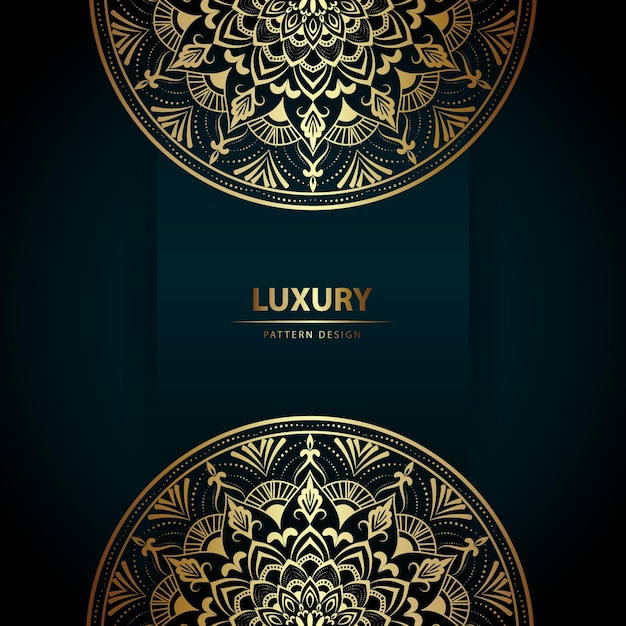 Golden mandala decorative background design