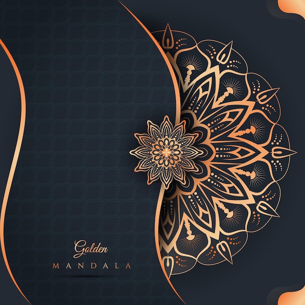 Golden Mandala Design and Mandala Background Design