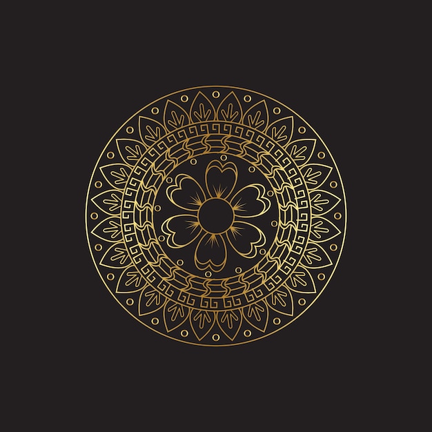 Golden mandala design