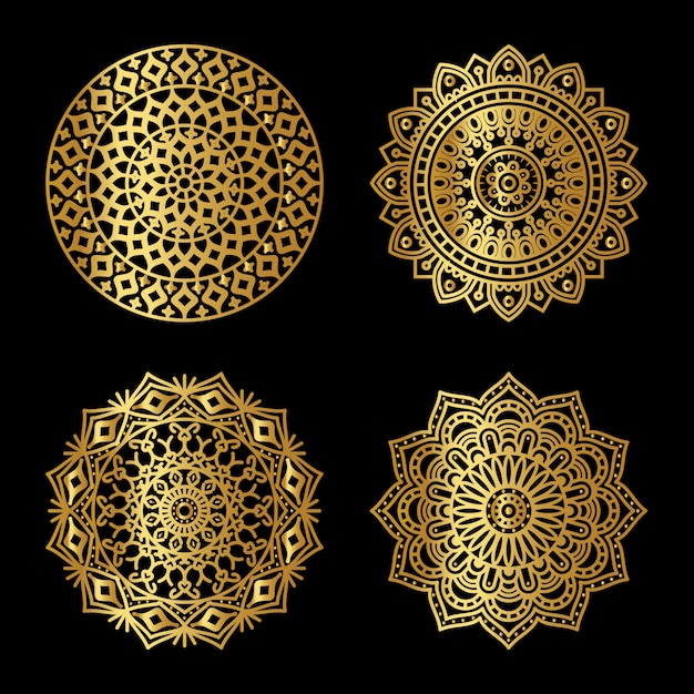 Golden   mandala set