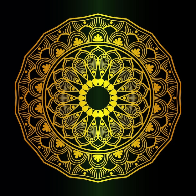 Golden Mandala vector design