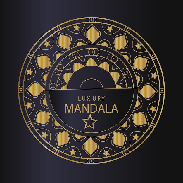 Vector golden mandala