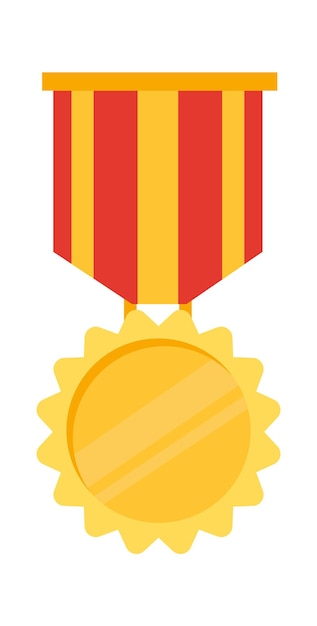 Golden medal Sport Winner Trophy Vector illustration