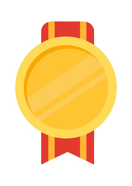 Vector golden medal sport winner trophy vector illustration