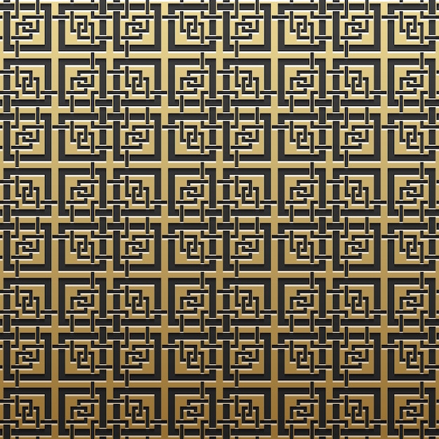 Golden metallic background with geometric pattern. Elegant luxury style.