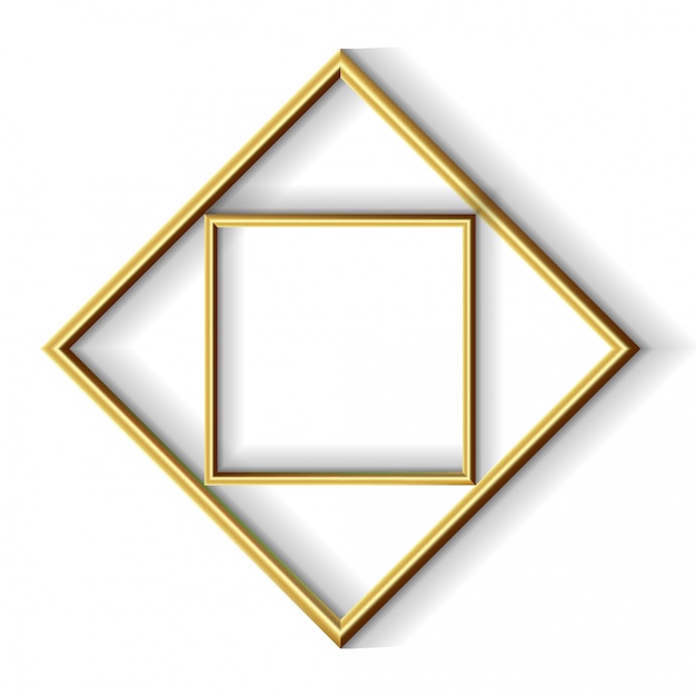 Vector golden modern frame border design for advertisement