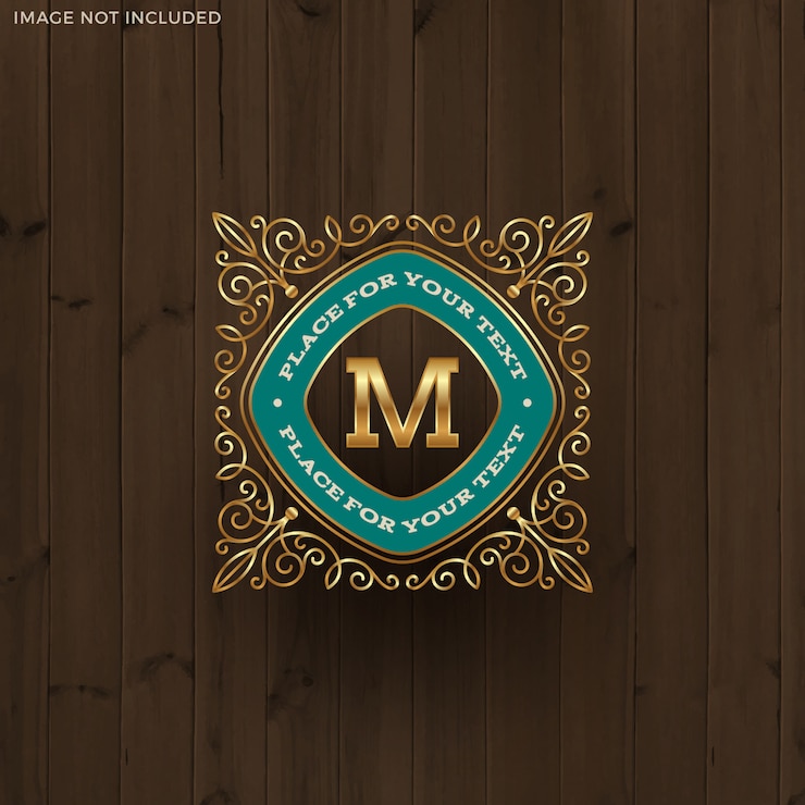 वेक्टर golden monogram logo template with flourishes calligraphic elegant ornament elements. 