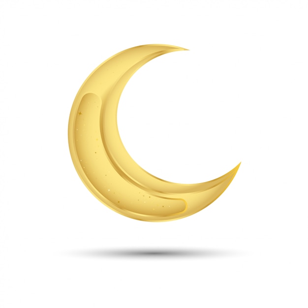 Golden moon for muslim feast of the holy month of Ramadan Kareem