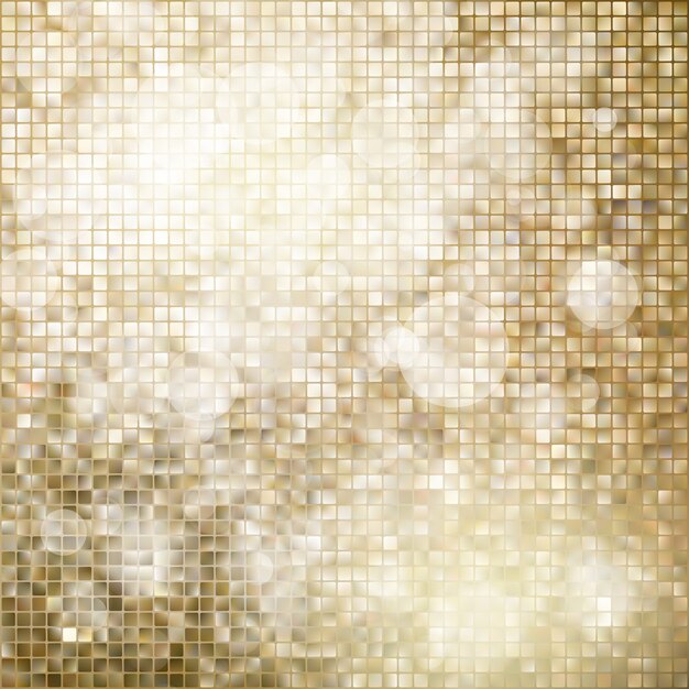 Vector golden mosaic background.