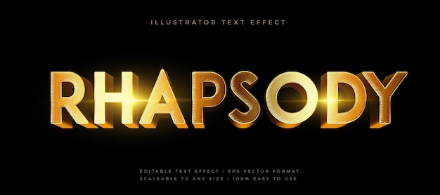 Golden Movie Textured Title Text Font Effect