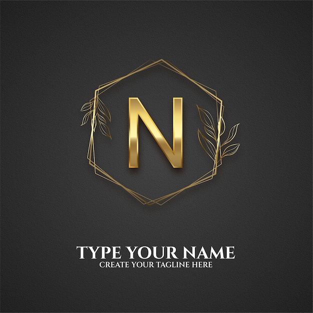 Gold Artistic Letter Logos Design