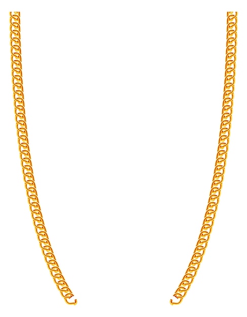 Golden necklace chain Decorative round metal chain