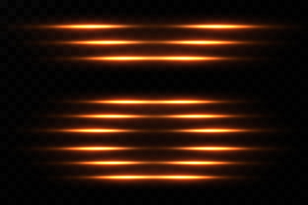 Golden Neon Line isolated on black