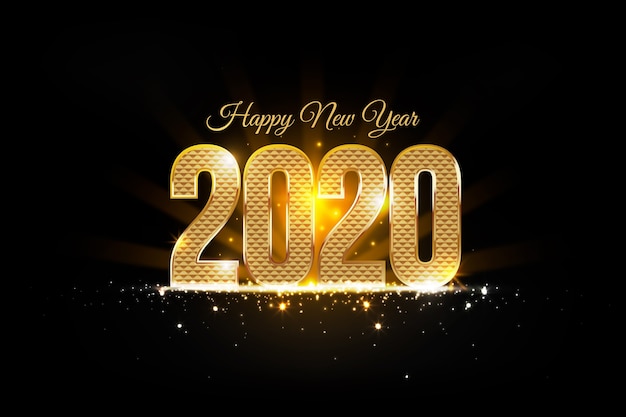 Vector golden new year 2020