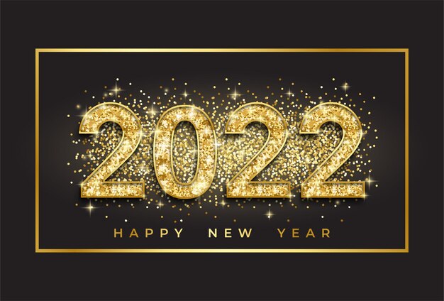 Golden new year 2021 background