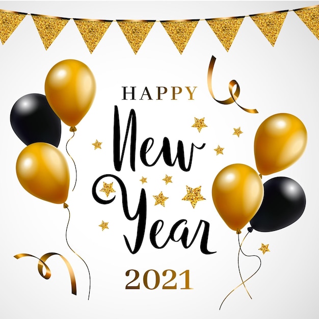 Golden new year 2021