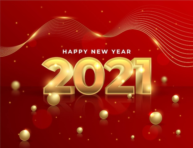 Golden new year 2021