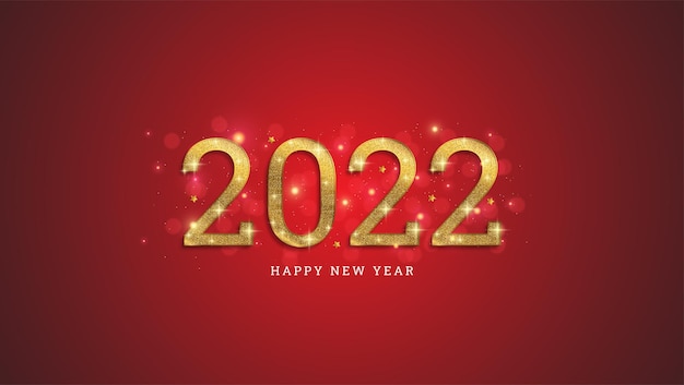 Golden new year 2022 background