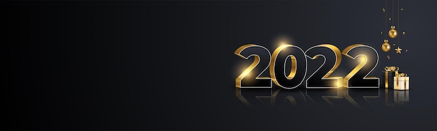 Vector golden new year 2022 background