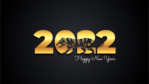 Golden new year 2022 background