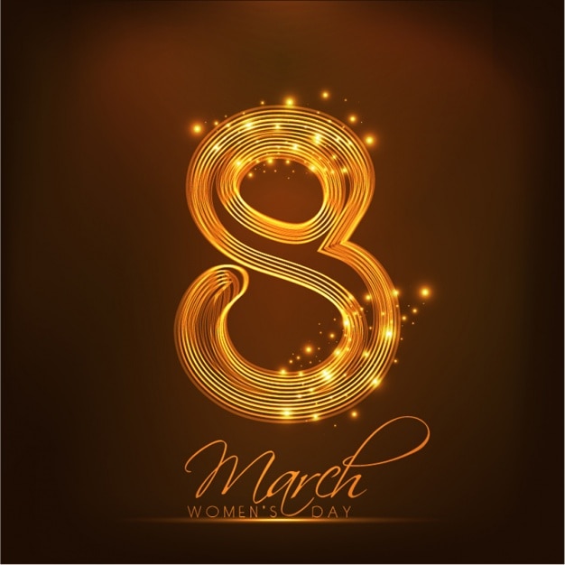 Vector golden number eight background