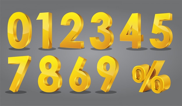 Golden numbers 3d style