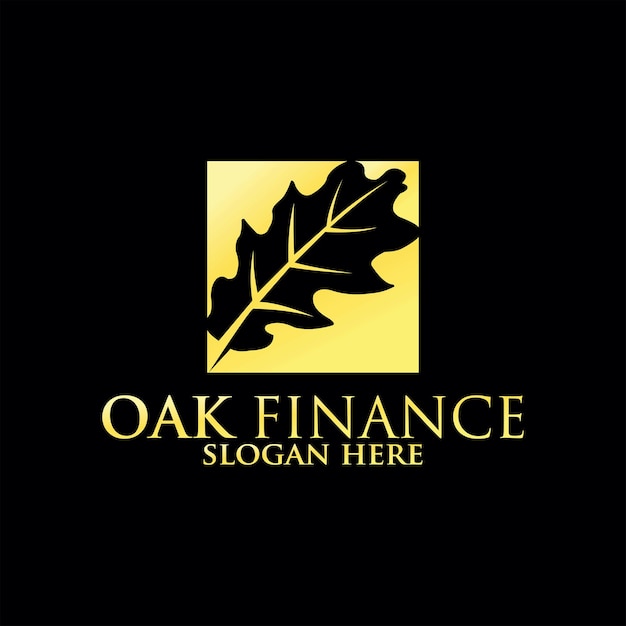 Golden oak leaf logo