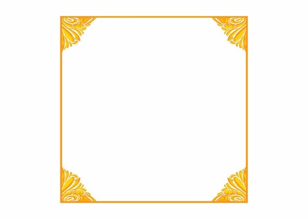 Golden Ornament Frame Border Vector Design For Decoration Element