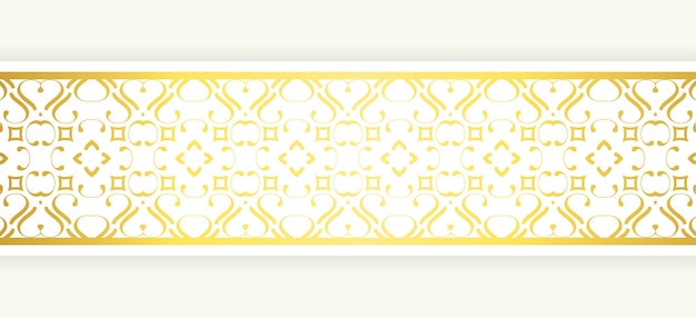 Modello di disegno del bordo ornamentale dorato