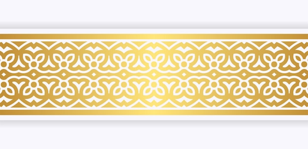 Golden ornamental border design template