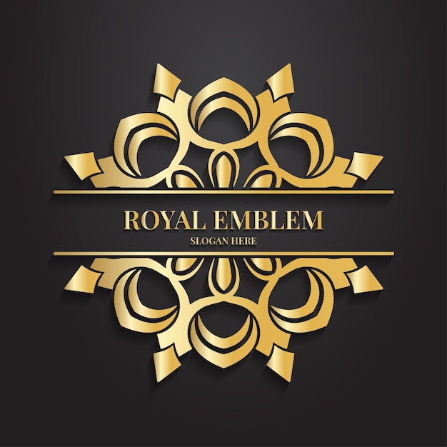 Golden ornamental logo luxury style