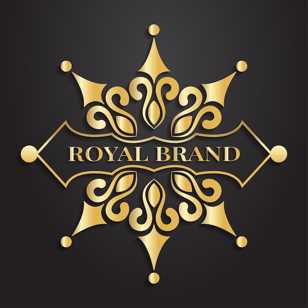 Golden ornamental logo luxury style