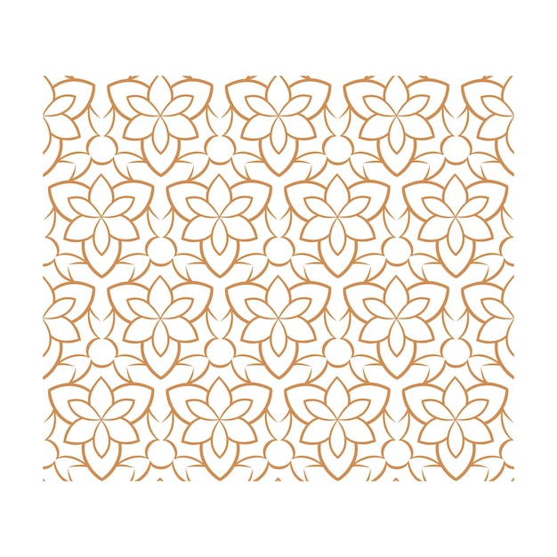 Vector golden ornamental seamless pattern for decor print wallpaper background