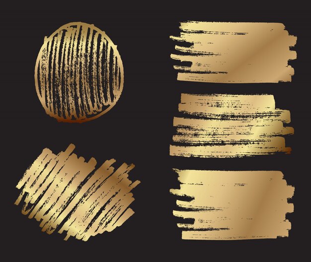 Golden paint brush backgrounds