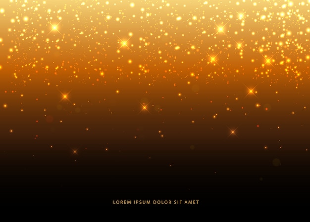 Golden particle decorative background