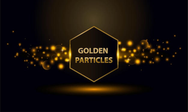 Vector golden particles background