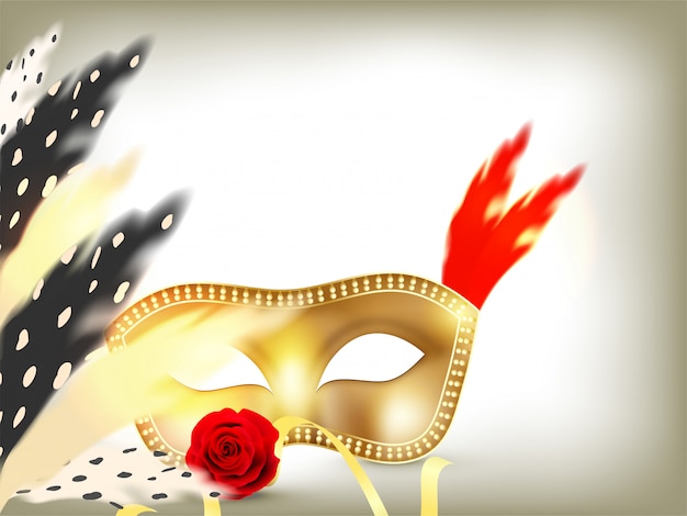 Golden party mask background