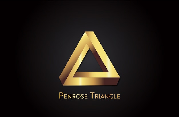Vettore golden penrose triangle