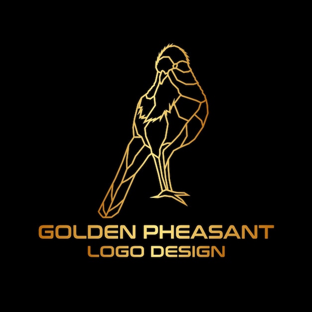 Golden Pheasant vector logo ontwerp