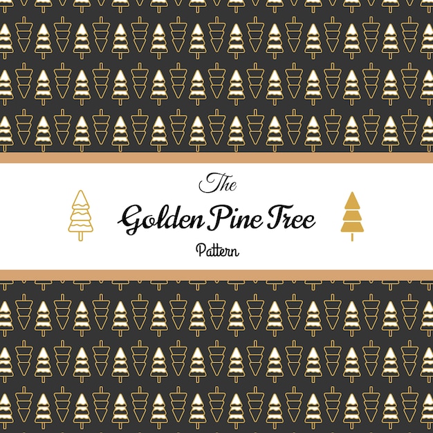 golden pine tree pattern 