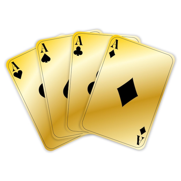 Golden playing cards