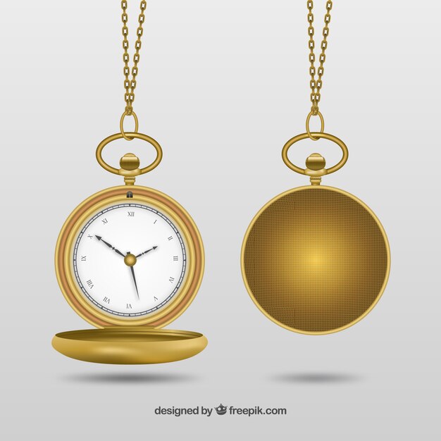 Golden pocket watch