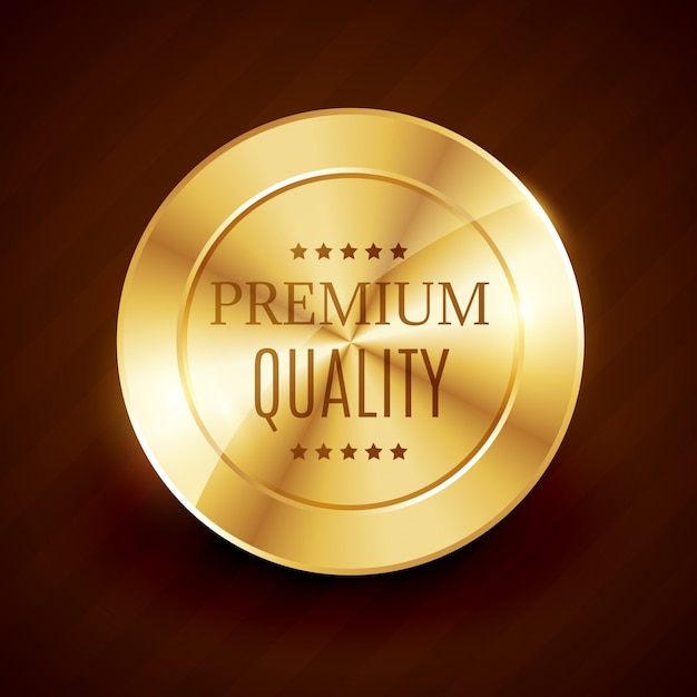 Vector golden premium button