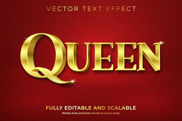 golden queen text effect