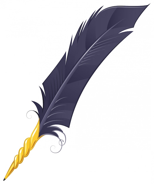 Golden quill pen