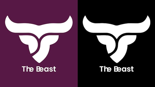 golden ratio colorful and black white corporate bull logo design