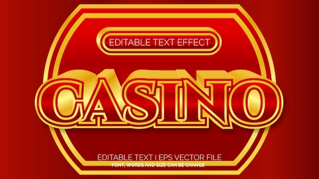 Golden Red Casino-teksteffect