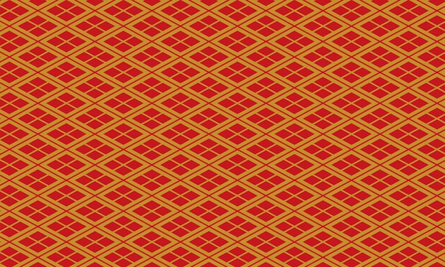 Golden and red japanese pattern rhombus